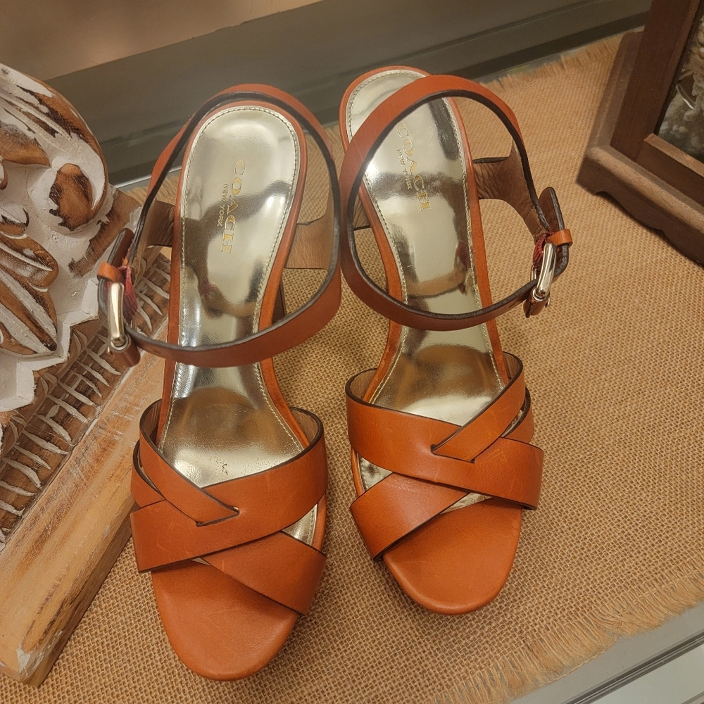 Coach, Leather Heels, Worn 1x, 7.5